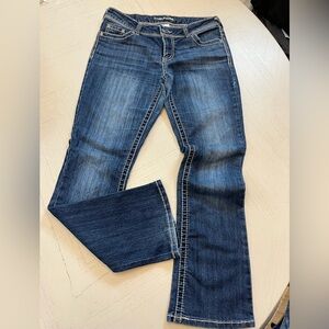 Maurice boot cut jeans- thick stitching- Size 5/6 short.